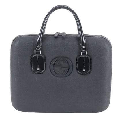 Gucci Interlocking Leather Business Document Briefcase Tote Ene