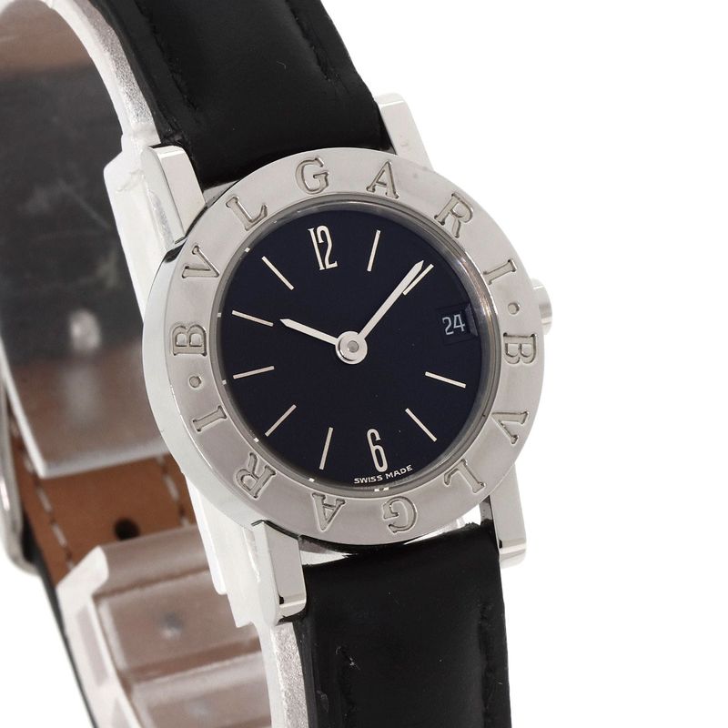 Bvlgari Bb23sl Bvlgari Watch SS Leather Ladies