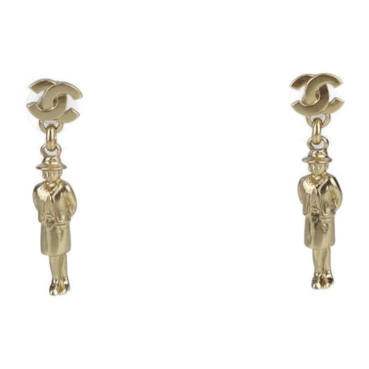 Chanel Metal Gold Mademoiselle Coco Mark Swing Doll Motif 02