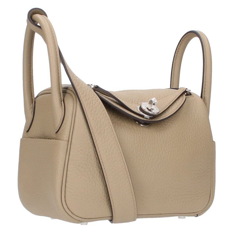 Hermes Lindy Mini W Engraved Svhardware Taurillon Clemence Leather Shoulder Bag