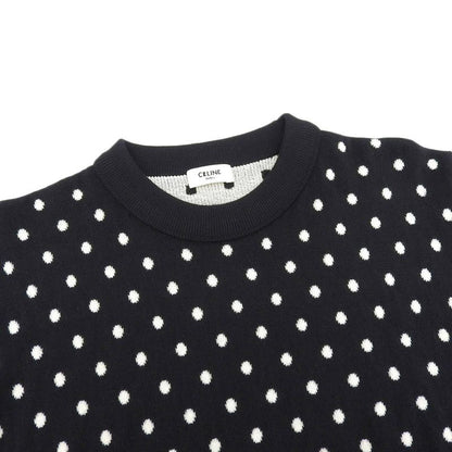 Celine By Edith Liman Celine 19AW 2019item Dotted Crewneck Knit 100% Wool Men's