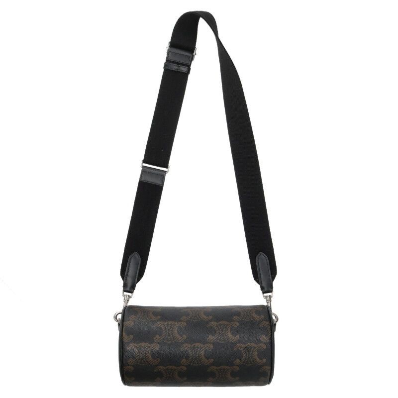 Celine 110052ekk Triomphe Canvas Cylinder Shoulder Bag Men's