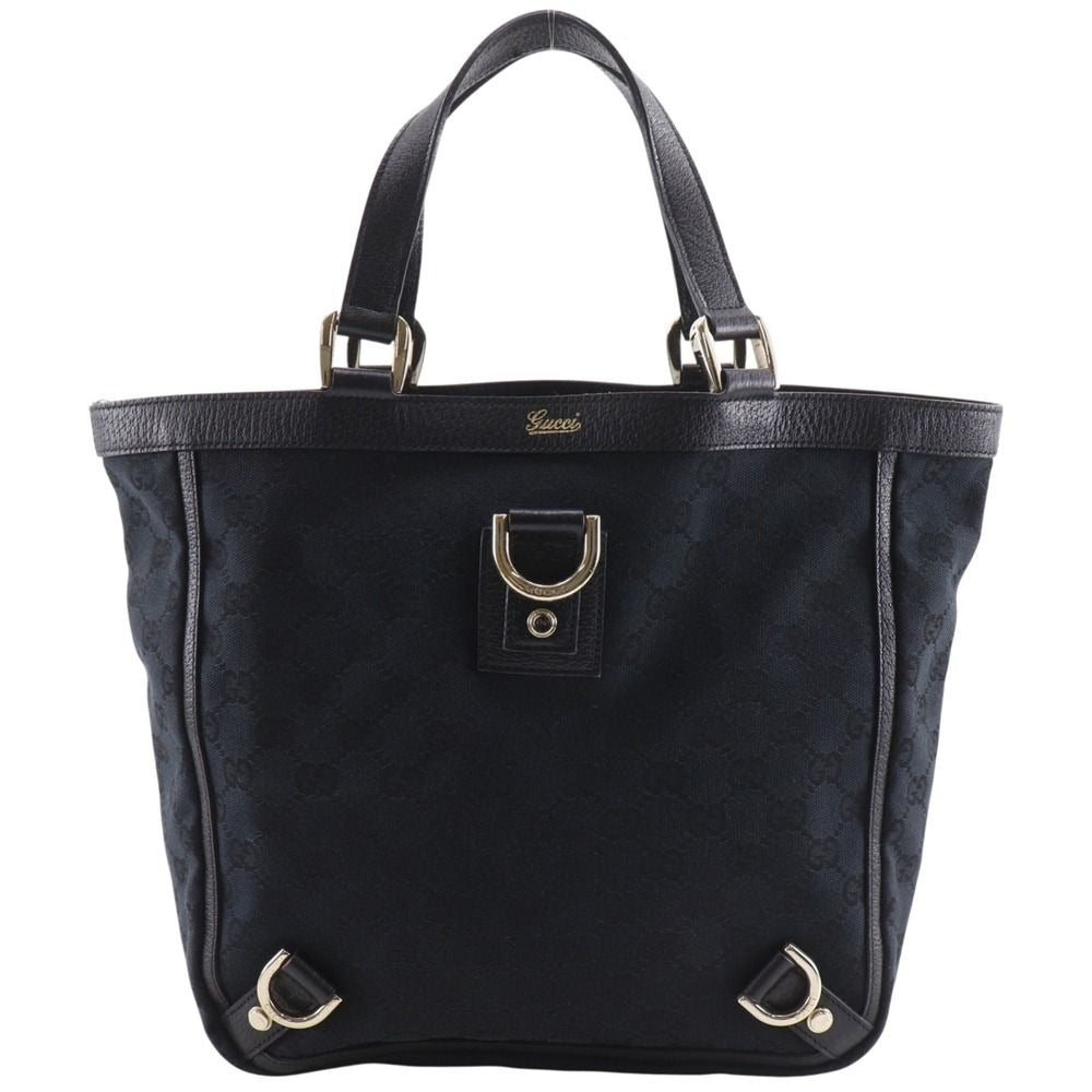 Gucci Abbey Tote GG Canvas Black Handbag