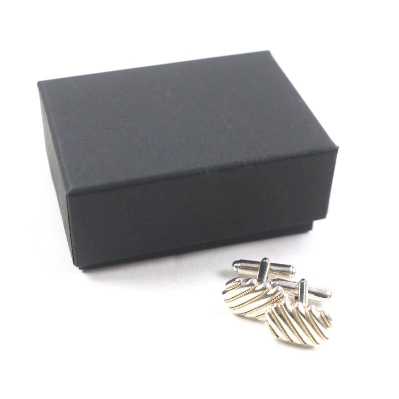  Tiffany & Co Combination Twisted Rope Cufflinks Button Cufflinks Sv925 18K