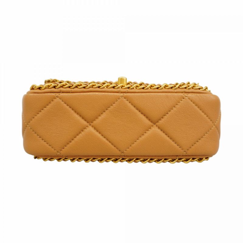 Chanel Handbag Matelasse Lambskin Beige Gold Hardware 2way Bag Ladies