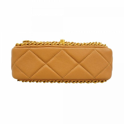 Chanel Handbag Matelasse Lambskin Beige Gold Hardware 2way Bag Ladies