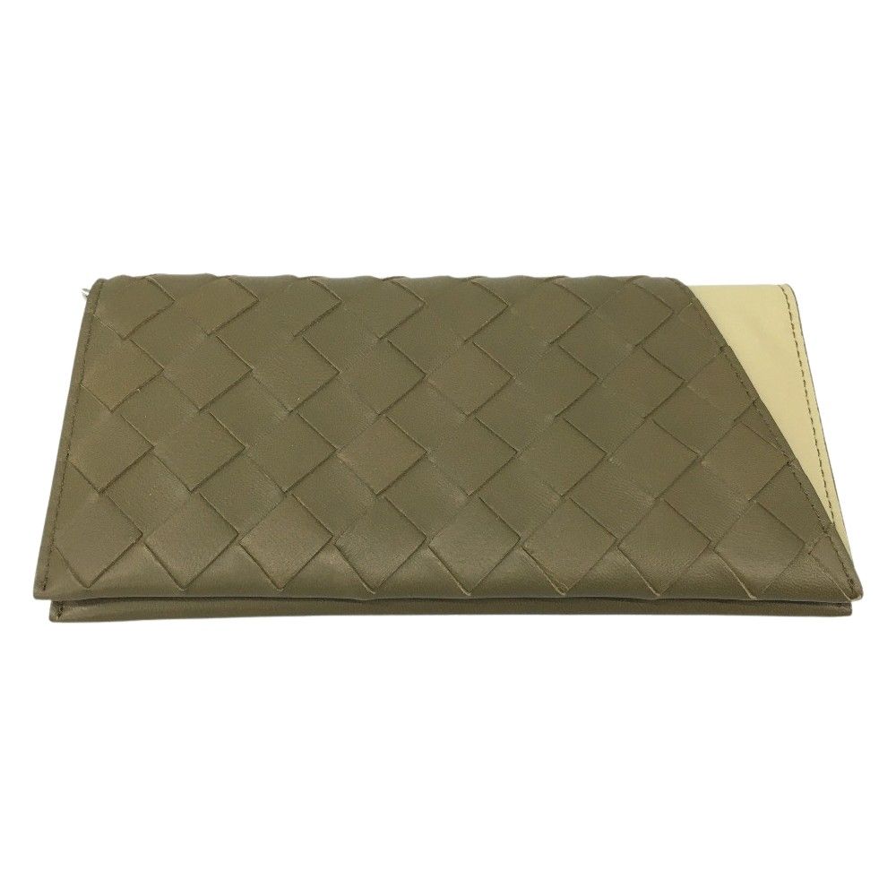 Bottega Veneta Bi-Fold Long Wallet Intrecciato Oblique with