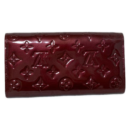 Louis Vuitton Monogram Vernis Portefeuille Sarah NM M91521 Rouge Fauviste