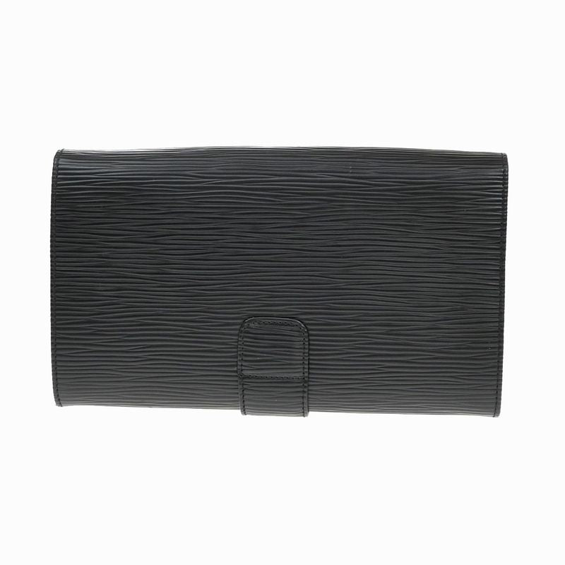Fendi Long Wallet Logo Black Gold 64ka736