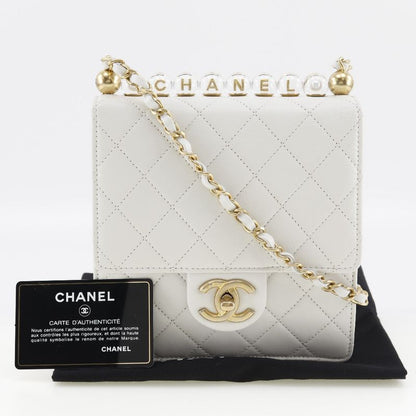 Chanel Matelasse As0584 Lambskin White Women Shoulder Bag