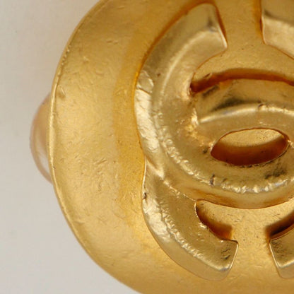 Chanel Coco Mark Vintage Gold Plated 96P Ladies 20.9g Earring