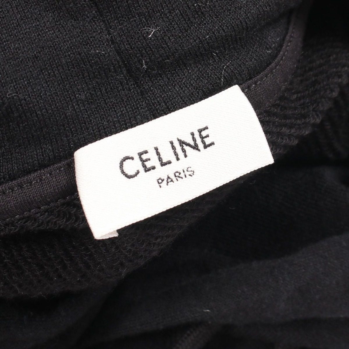 Celine Hoodie Triomphe Embroidery Luzf Die Black Cotton Cashmere — view 3