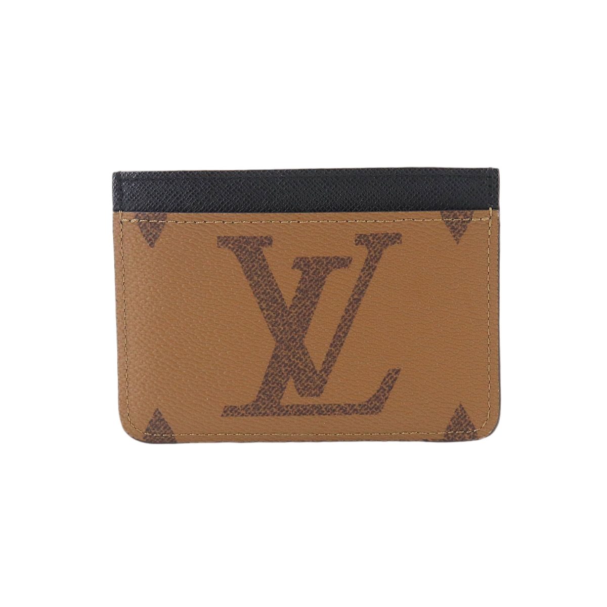 Louis Vuitton Monogram Reverse Card Holder LV Case Brown