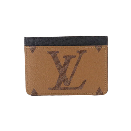 Louis Vuitton Monogram Reverse Card Holder LV Case Brown