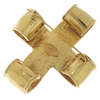 Chanel Cross Coco Mark Vintage Gold Plated 94P Ladies 33g Brooch