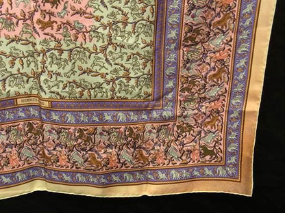 Pattern Hermes Chasse EN INDE [hunting In India] Carré 90 100% Silk Large