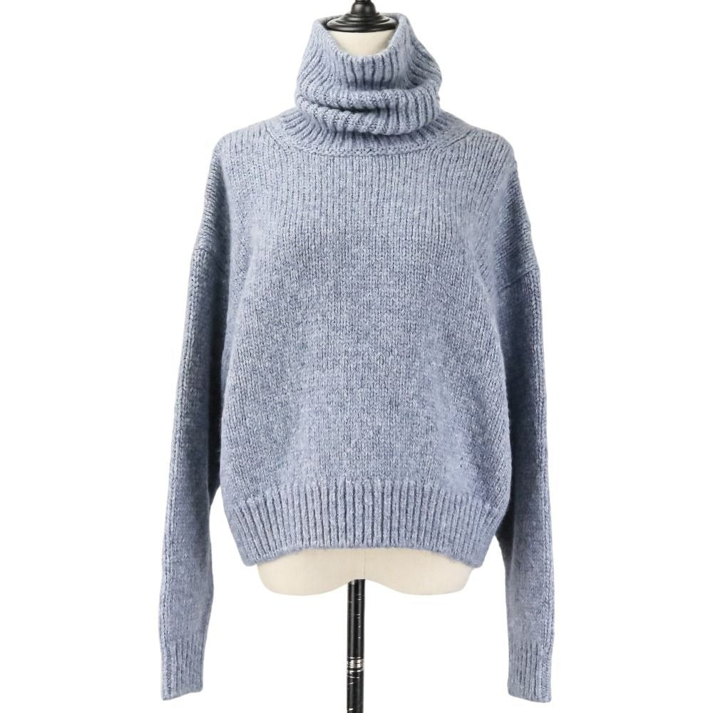 Celine Triomphe Turtle Knit Balki Sweater Blue Pastel
