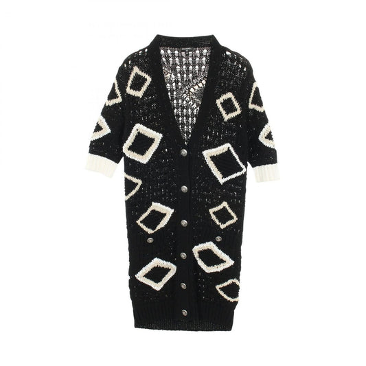 Chanel Cardigan CC Logo Button Cotton