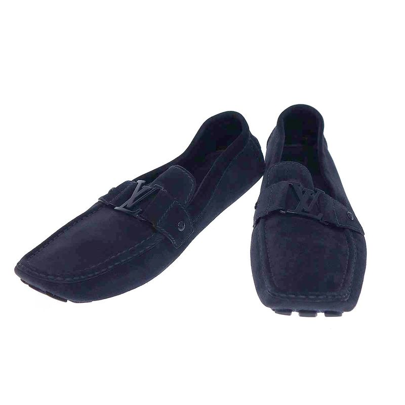 Louis Vuitton Suede Driving Shoes Navy 10