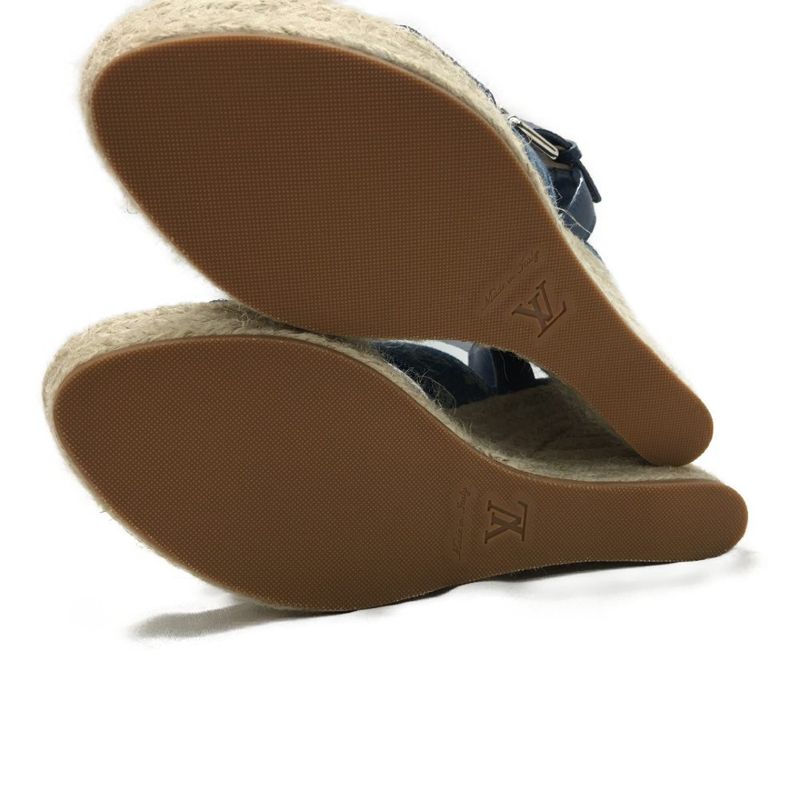 Louis Vuitton Women's Sandals Wedge Sole Starboard Line 1a7ra8 Sky Blue