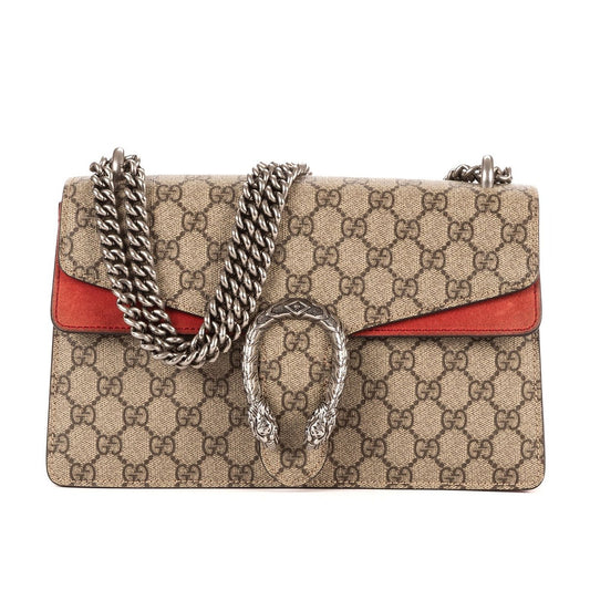 Gucci Dionysus Beige Red Supreme Canvas Shoulder Bag