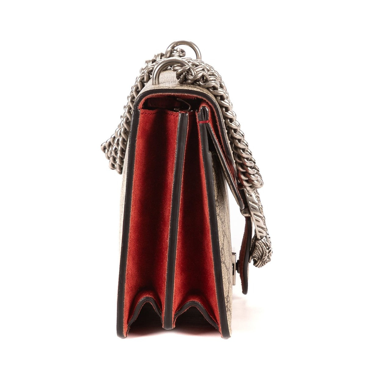 Gucci Dionysus Beige Red Supreme Canvas Shoulder Bag — view 4