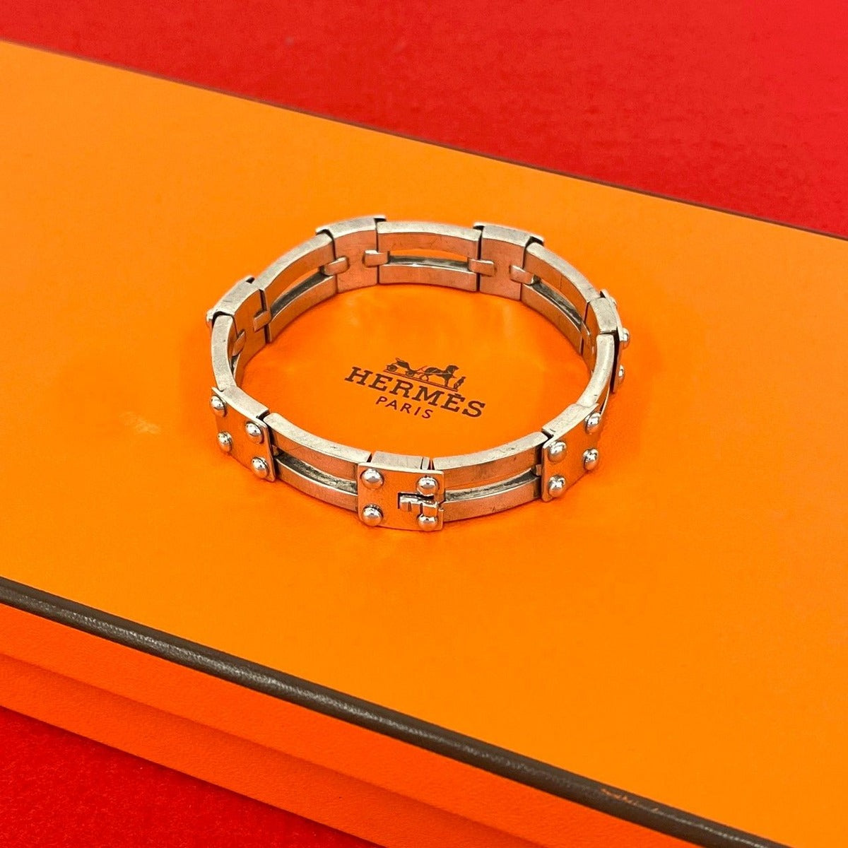 Hermes Vintage Gate Motif Bracelet Bangle