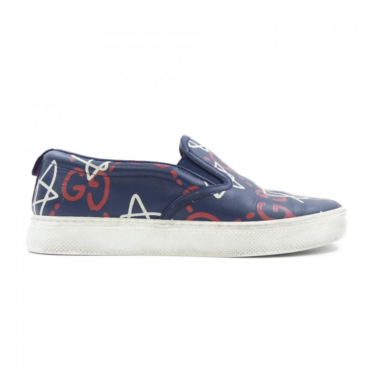 Gucci Sneakers White 6 Navy Red