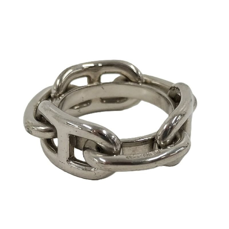 Hermes Chaine D'ancre Scarf Ring Plated Silver