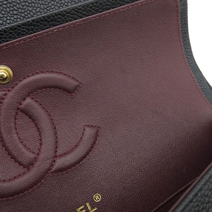 Chanel Shoulder Bag Matelasse 25 Flap Bag Caviar Skin Black Gold Hardware