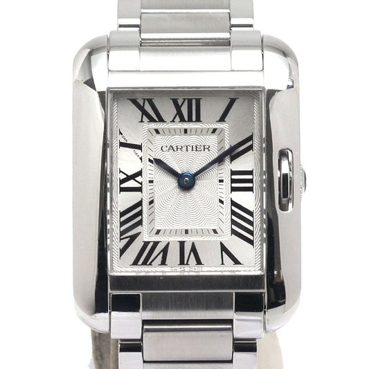 Cartier Tank Anglaise SM W5310022 Silver Dial Ladies