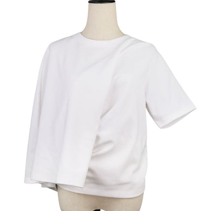 Loewe Cropped Draped T-Shirt Asymmetrical Deformed Cut and Sewn L White Women's