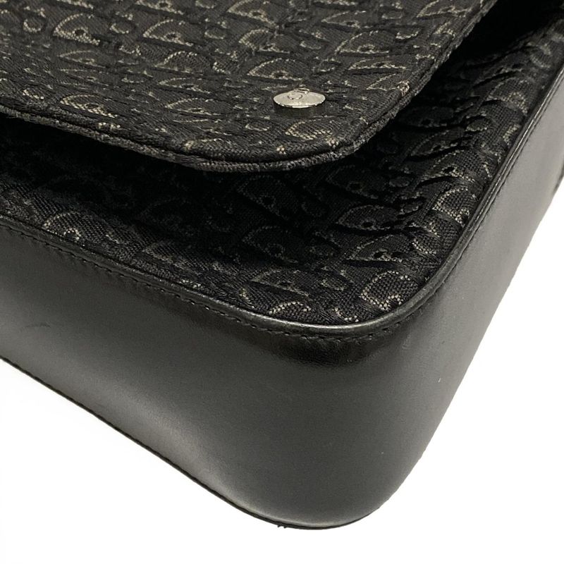 Dior/christian Dior Shoulder Bag Street Chictrotter Black And Gray Leather