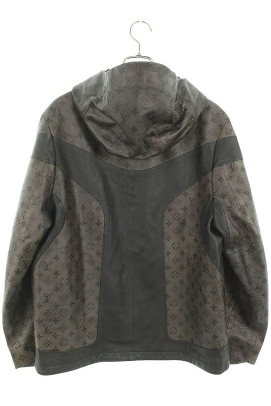 Louis Vuitton 2054 Heat Reactive Monogram Allover Leather Jacket Men's 48