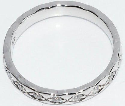 Chanel Ring 18K White Gold Diamond 18P (approx 034ct) Coco Crush Ring Mini