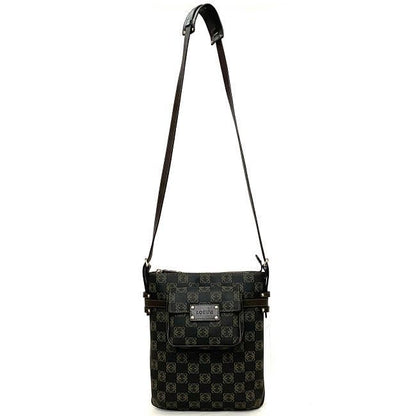 Loewe Shoulder Bag Gray Brown Anagram with Pouch