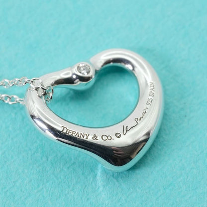 16mm (0.63in) Tiffany & Co 2P Diamond Open Heart Necklace 25-478
