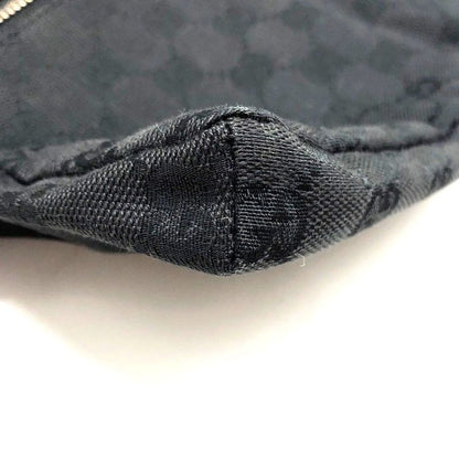 Gucci Body Bag Waist Pouch 28566 GG Canvas Black Zipper Opening Difficulty