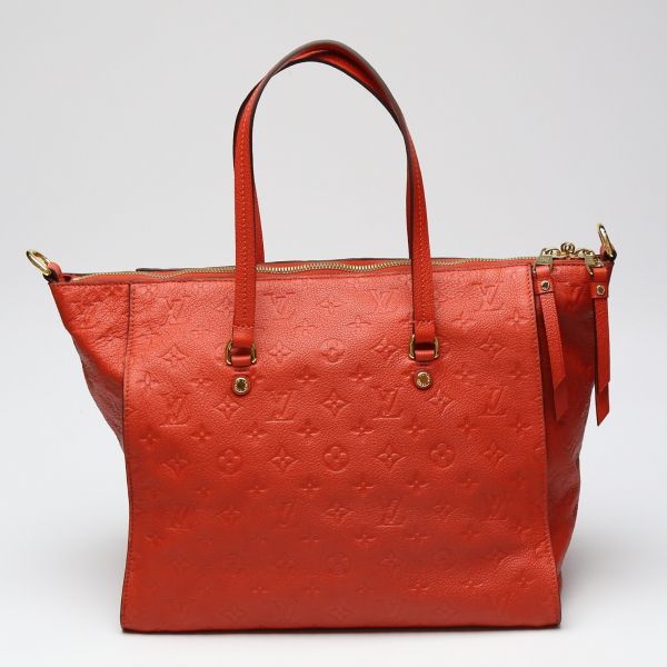 Louis Vuitton M50048 Empreinte Bastille MM Monogram Tote Bag Louis Vuitton Red