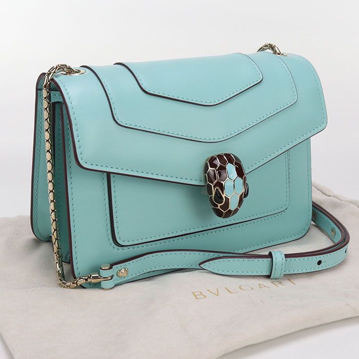 Bvlgari Bulgari Chain Serpenti Forever Crossbody Shoulder Bag Calfskin Ladies