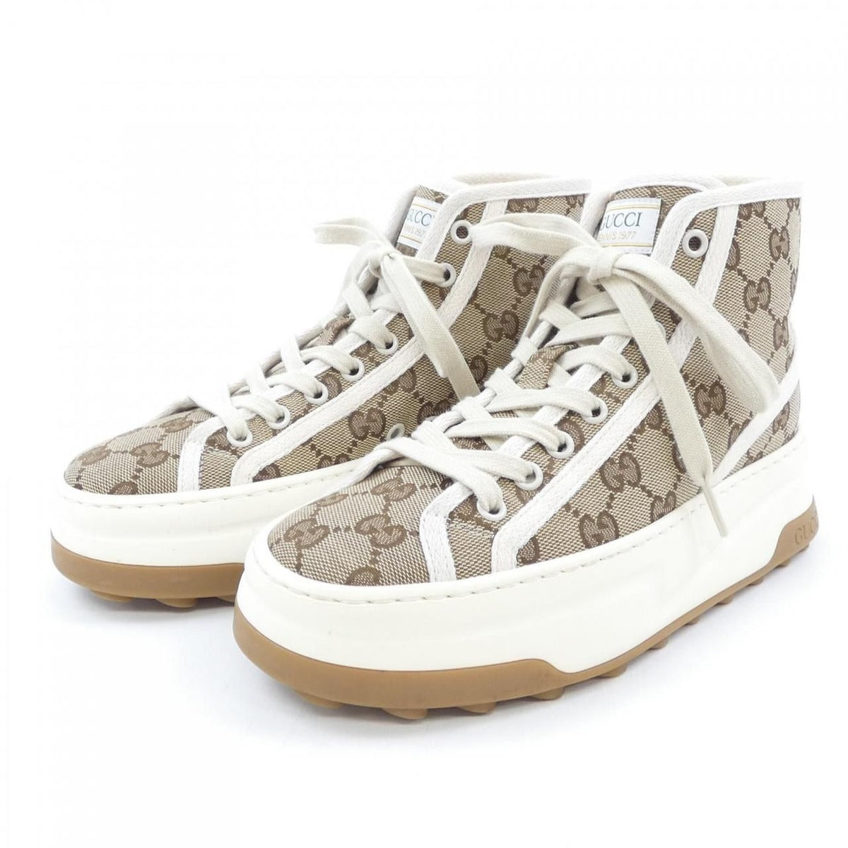 Gucci Tennis Sneakers Brown 35 Beige — view 3