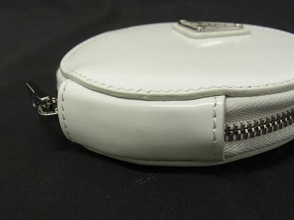 Prada Leather Coin Case Coin Purse Coin Purse Pouch Ladies Off-white
