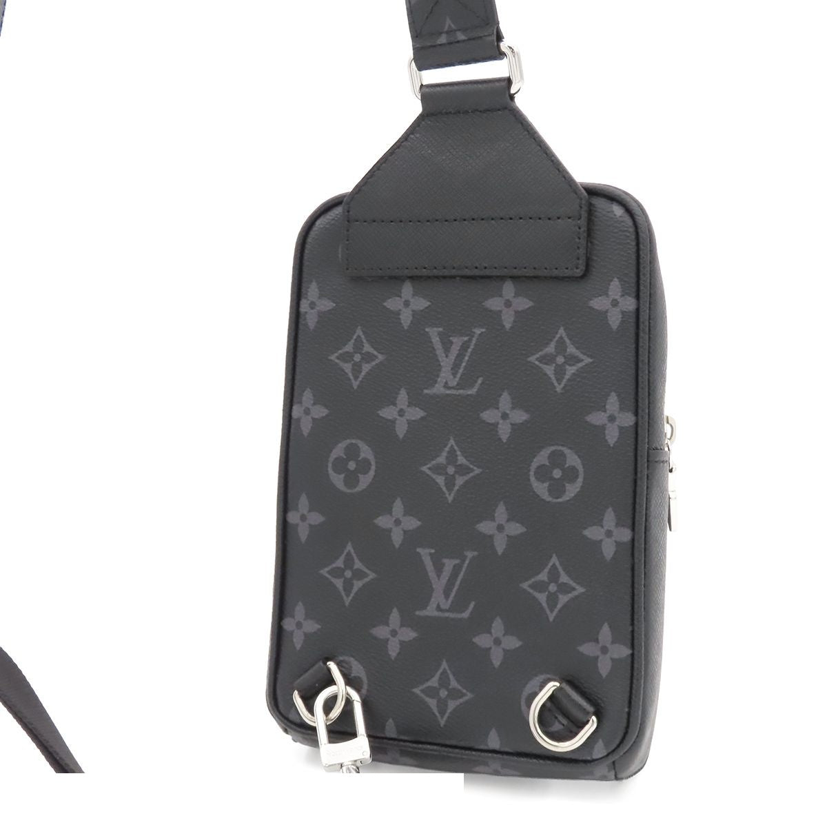 Louis Vuitton Outdoor Sling Bag Noir Silver Taigarama Monogram Eclipse Taiga — view 2
