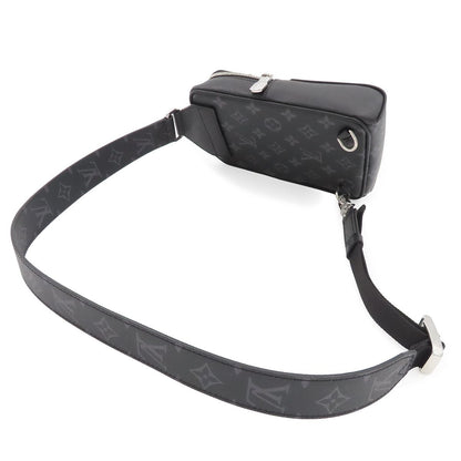 Louis Vuitton Outdoor Sling Bag Noir Silver Taigarama Monogram Eclipse Taiga — view 3