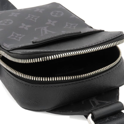 Louis Vuitton Outdoor Sling Bag Noir Silver Taigarama Monogram Eclipse Taiga — view 5