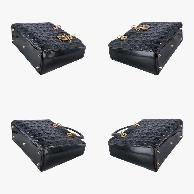 Christian Diorchristian Dior Lady Dior Black Patent 08-ma-1029