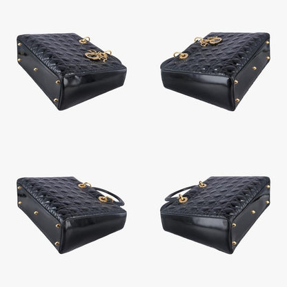 Christian Diorchristian Dior Lady Dior Black Patent 08-ma-1029