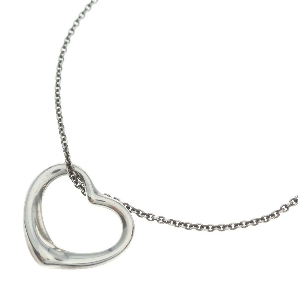Tiffany & Co Open Heart Necklace Pendant Chain Silver