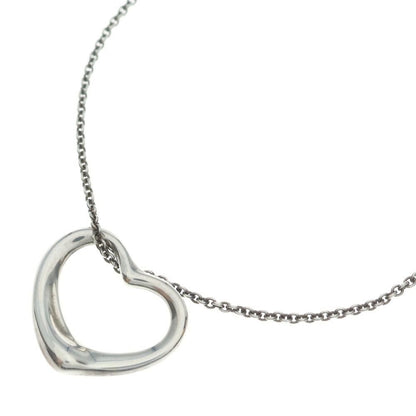 Tiffany & Co Open Heart Necklace Pendant Chain Silver