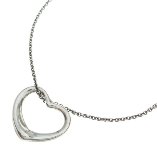 Tiffany & Co Open Heart Necklace Pendant Chain Silver